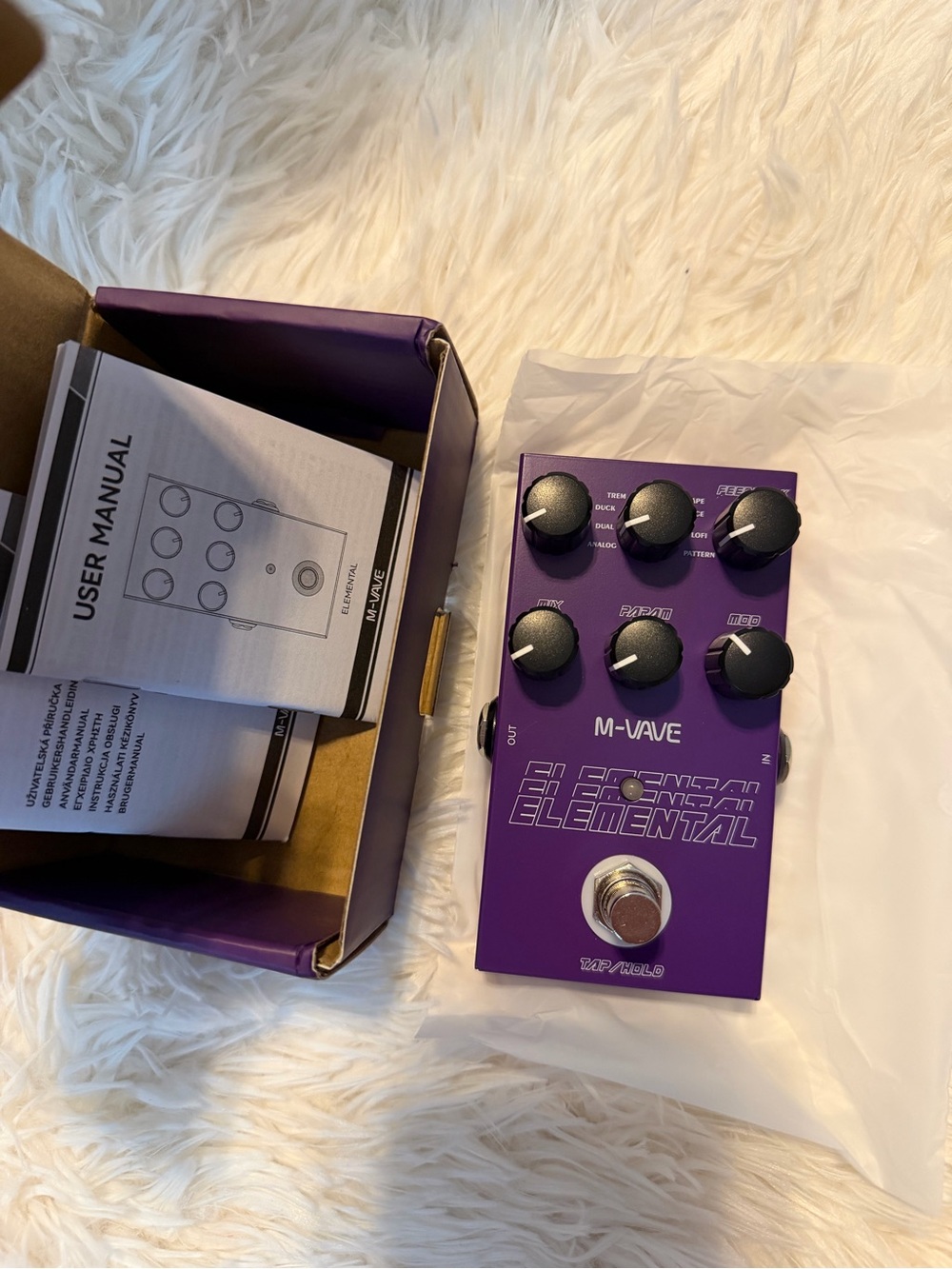 ELEMENTAL M-Wave Guitar Pedal Purple, NEW - Picture 7 of 9